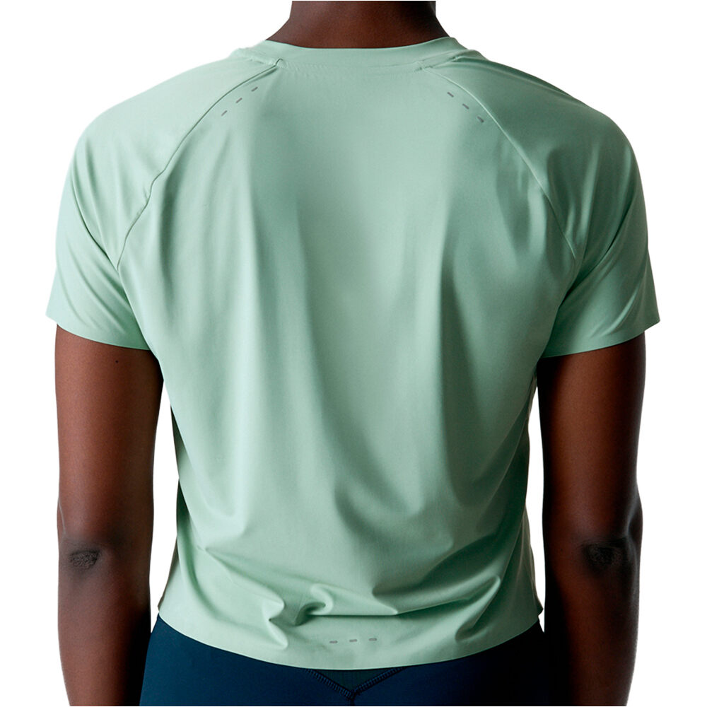 Black Limba camisetas fitness mujer Boost VERDE vista trasera
