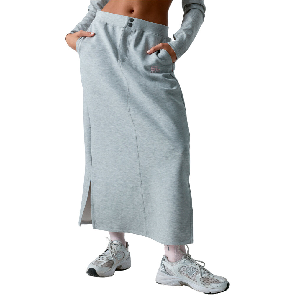 Black Limba faldas mujer Moon GRIS vista frontal