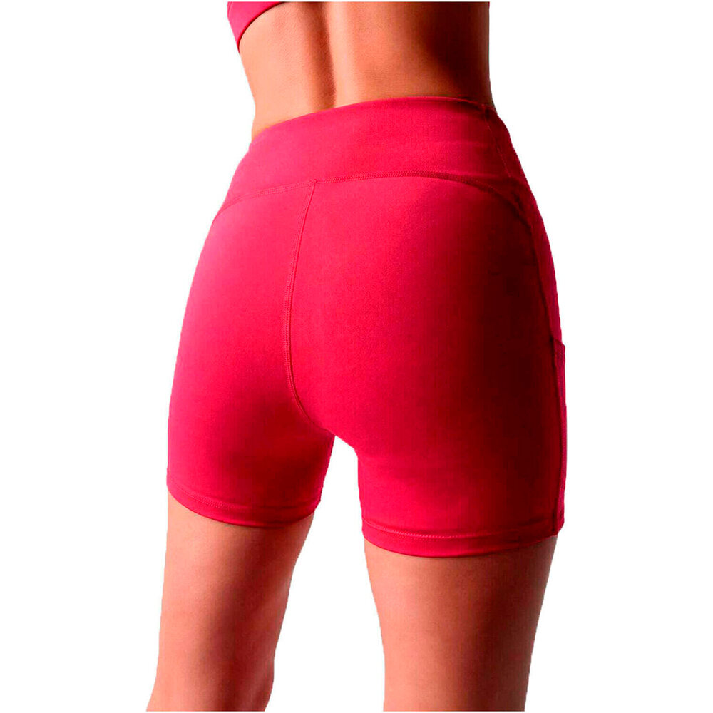 Black Limba pantalones y mallas cortas fitness mujer SAND ROSA vista trasera