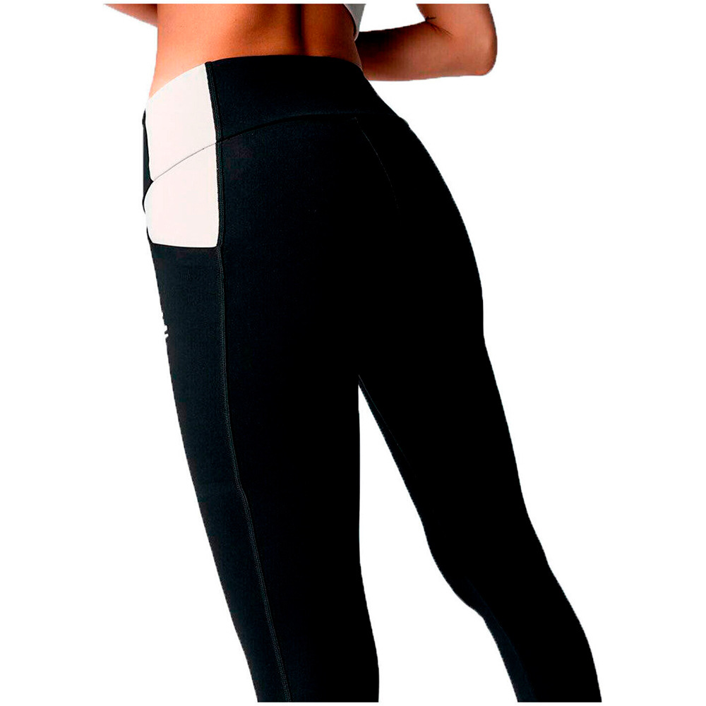 Black Limba pantalones y mallas largas fitness mujer BOLDFIT NEGRO vista trasera