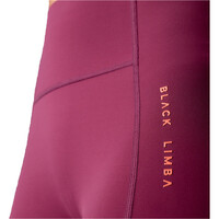 Black Limba pantalones y mallas largas fitness mujer CURVE LINE ROJO vista detalle