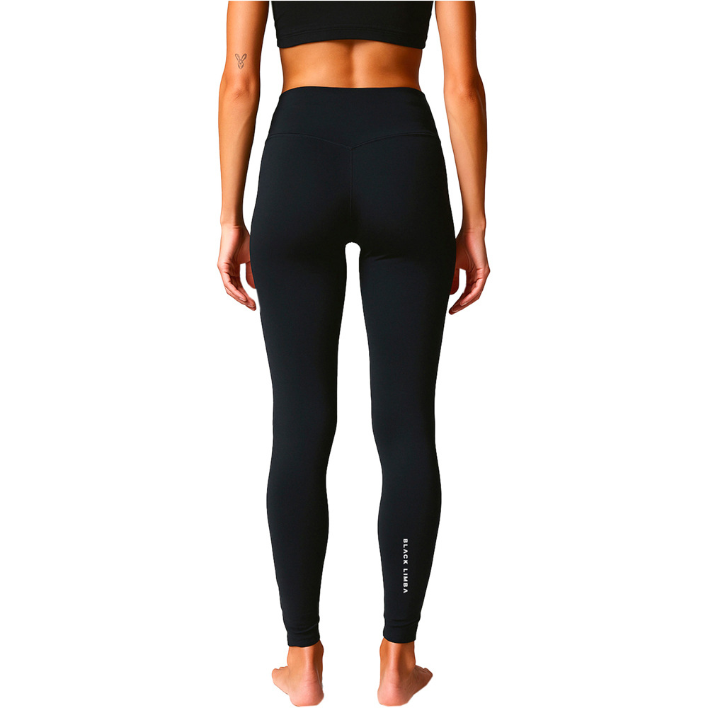 Black Limba pantalones y mallas largas fitness mujer DELVOR NEGRO vista trasera