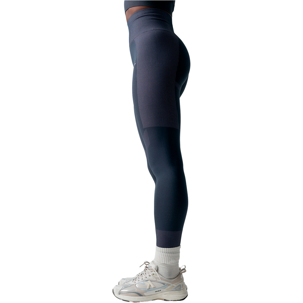 Black Limba pantalones y mallas largas fitness mujer Flex form GRIS vista detalle