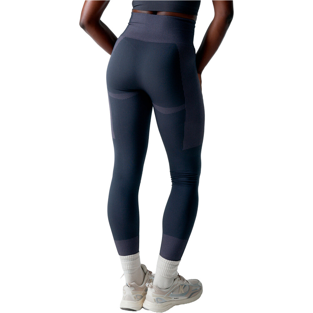 Black Limba pantalones y mallas largas fitness mujer Flex form GRIS vista trasera
