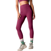 Black Limba pantalones y mallas largas fitness mujer FLEXOR ROJO vista frontal