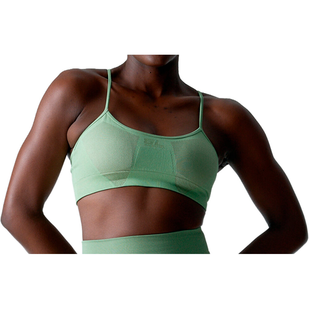 Black Limba sujetadores deportivos Core form VERDE vista frontal
