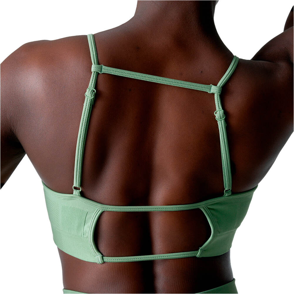 Black Limba sujetadores deportivos Core form VERDE vista trasera