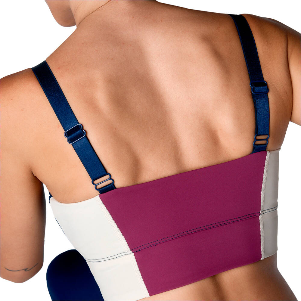 Black Limba sujetadores deportivos PACE LINE AZUL vista trasera