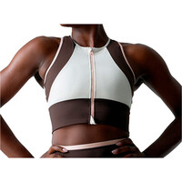 Black Limba sujetadores deportivos Trackline MARRON vista frontal