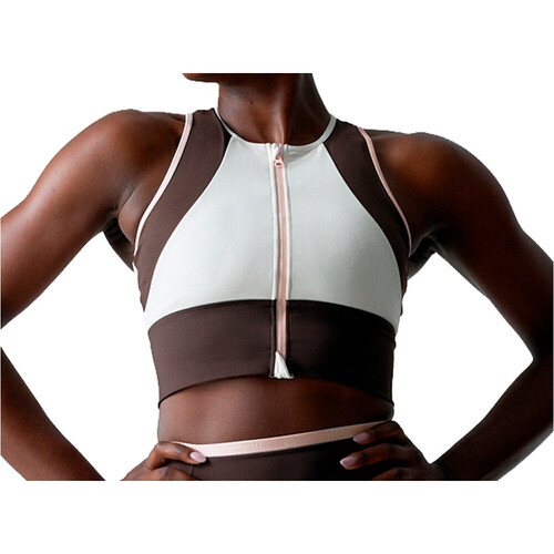 Black Limba sujetadores deportivos Trackline MARRON