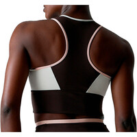 Black Limba sujetadores deportivos Trackline MARRON vista trasera