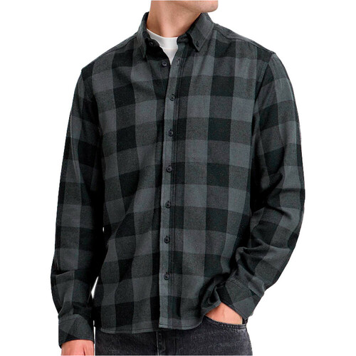 Blend camisa manga larga hombre SHIRT BLACK SQUARES NEGRO