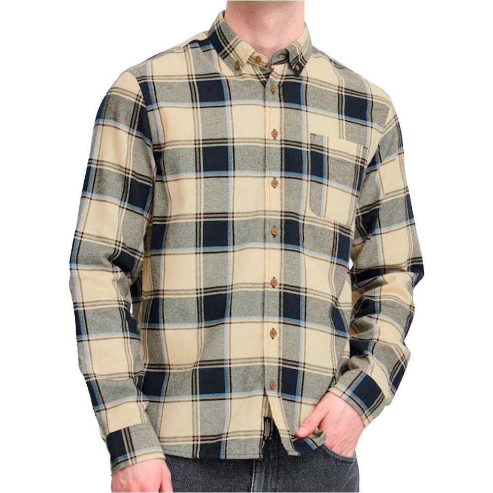 Blend camisa manga larga hombre SHIRT SQUARES AZUL vista frontal