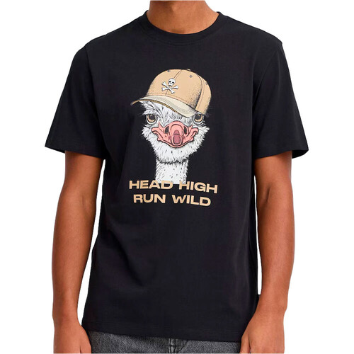 Blend camiseta manga corta hombre KURT OSTRICH FUNNY NEGRO