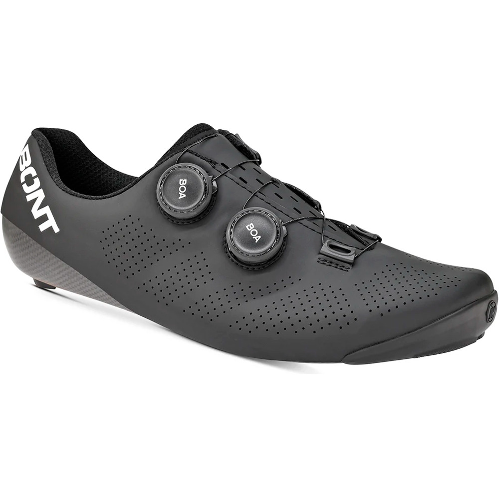 Bont zapatillas ciclismo carretera Riot+ wide NEGRO lateral interior