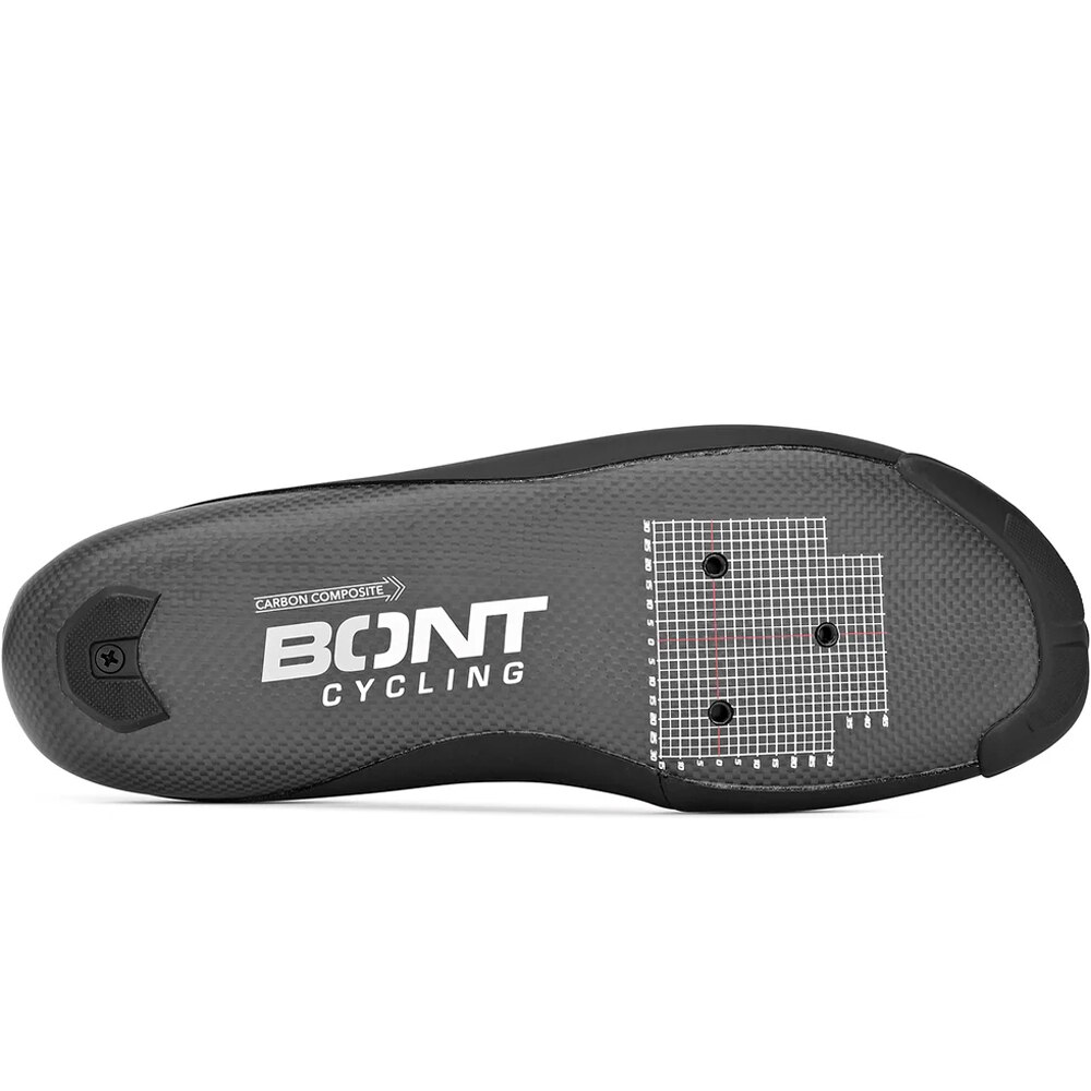 Bont zapatillas ciclismo carretera Riot+ wide NEGRO vista superior