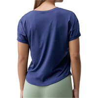 Born Living Yoga camiseta manga corta mujer AZAMI AZUL vista trasera