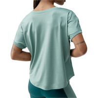 Born Living Yoga camiseta manga corta mujer AZAMI VERDE vista trasera