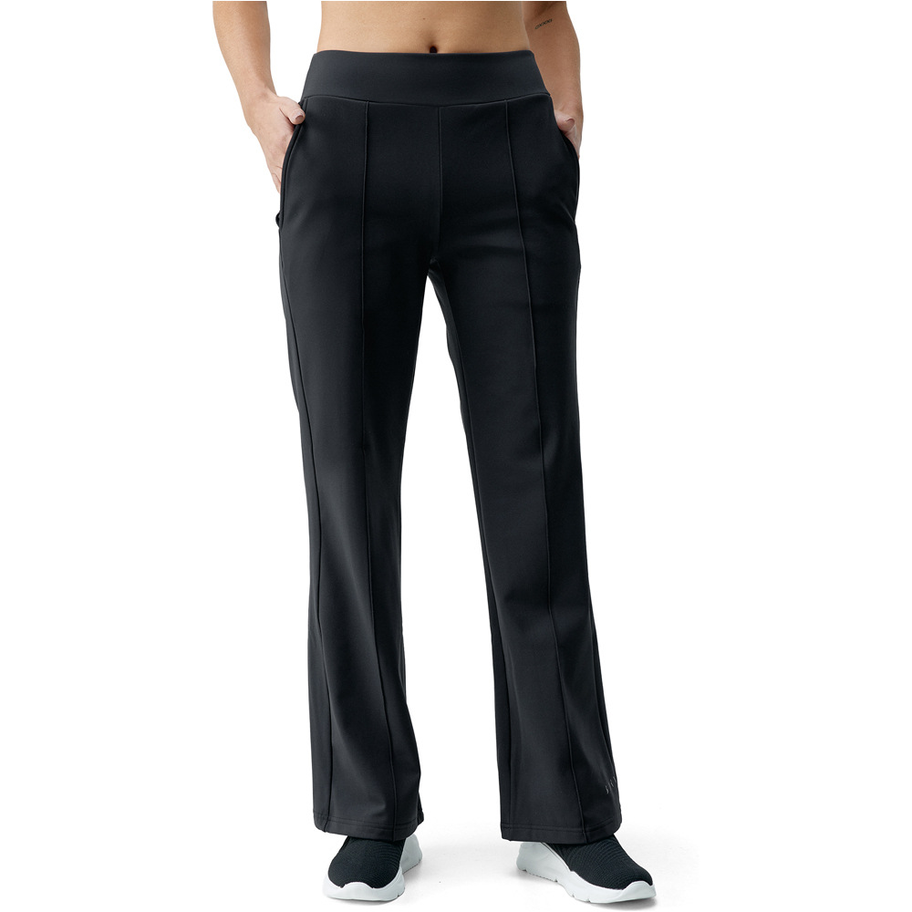 Born Living Yoga Pantalon Largo Yoga LEYA NEGRO vista frontal