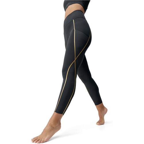 Born Living Yoga pantalones y mallas largas fitness mujer GOLD NEGRO