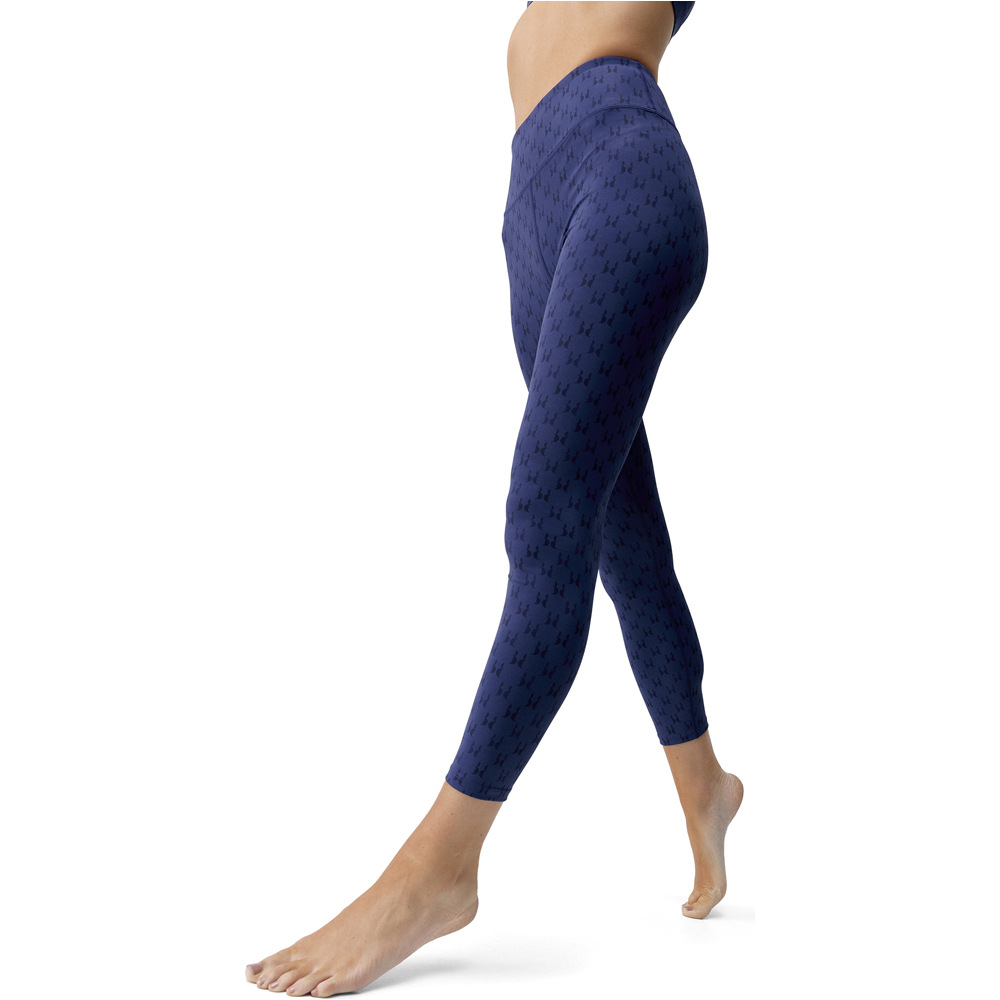 Born Living Yoga pantalones y mallas largas fitness mujer MONOGRAM AZUL vista frontal