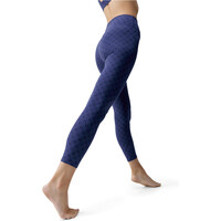 Born Living Yoga pantalones y mallas largas fitness mujer MONOGRAM AZUL vista trasera