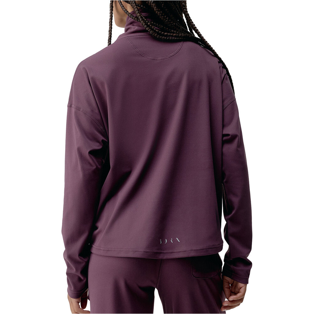 Born Living Yoga sudadera mujer CAMILLE ROJO vista trasera