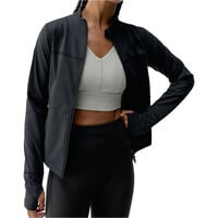 Born Living Yoga sudaderas deportivas mujer LEYA NEGRO vista frontal