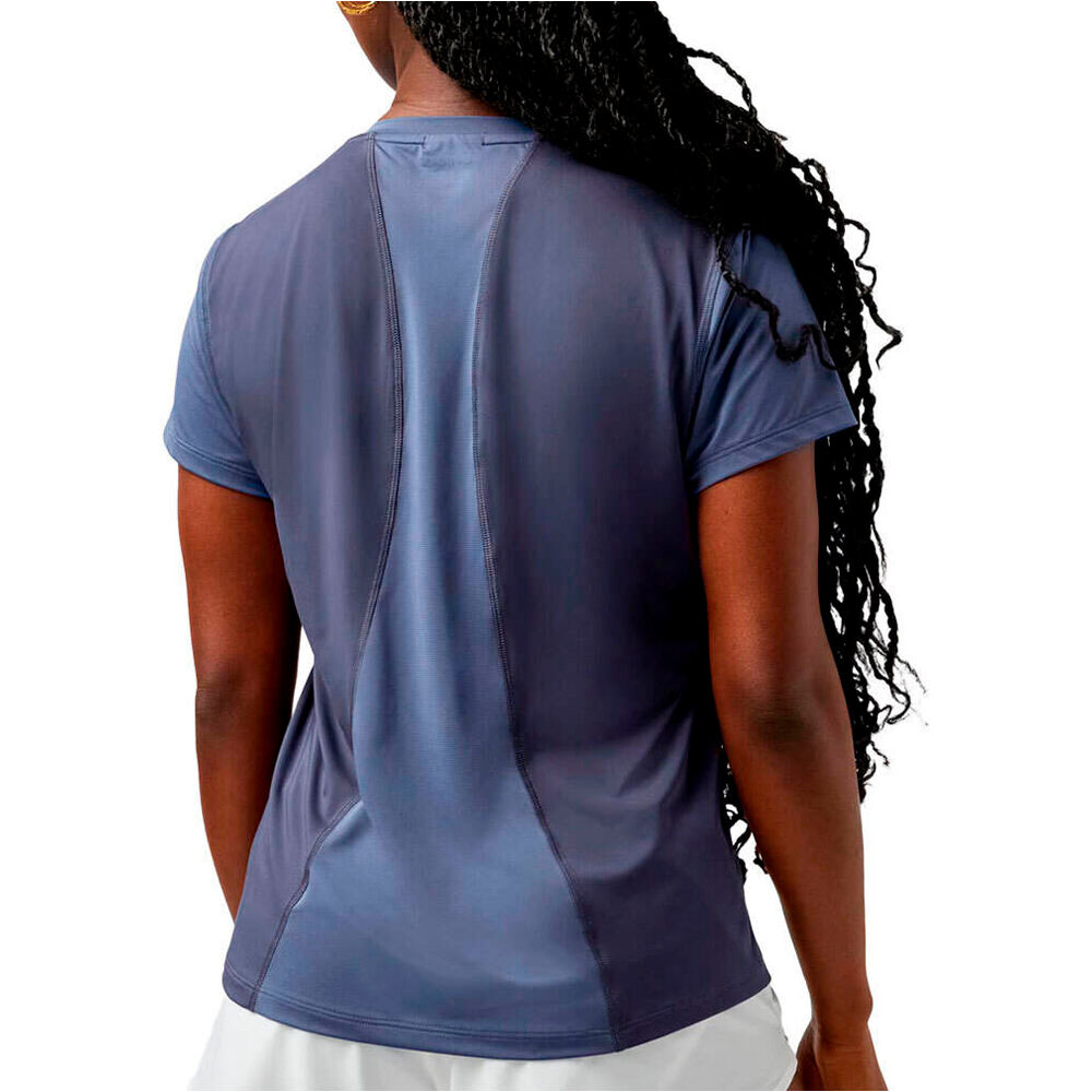 Brooks camiseta entrenamiento manga corta mujer SPRINT FREE 3.0 AZUL vista trasera