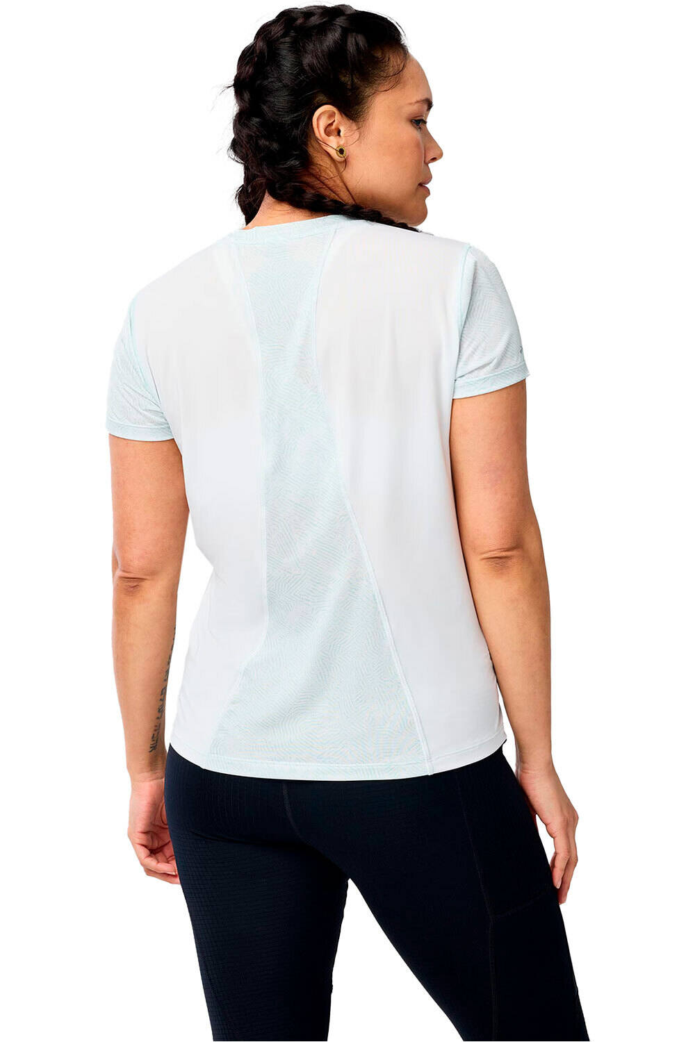 Brooks camiseta entrenamiento manga corta mujer SPRINT FREE 3.0 BLANCO vista trasera
