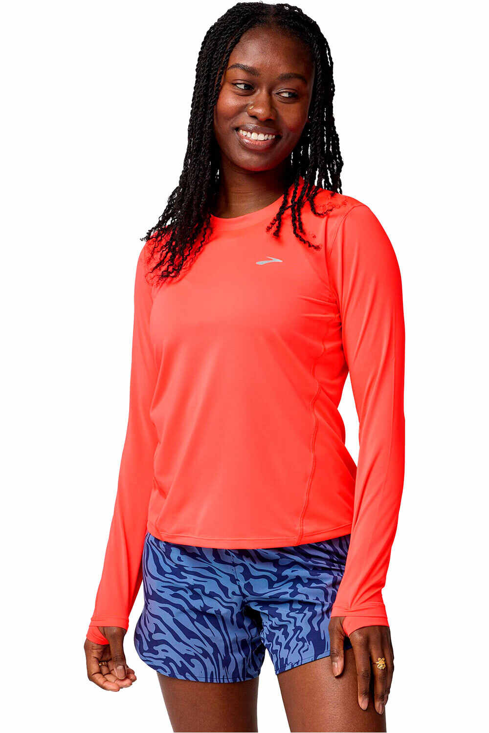 Brooks camiseta entrenamiento manga corta mujer SPRINT FREE 3.0 NARANJA vista frontal