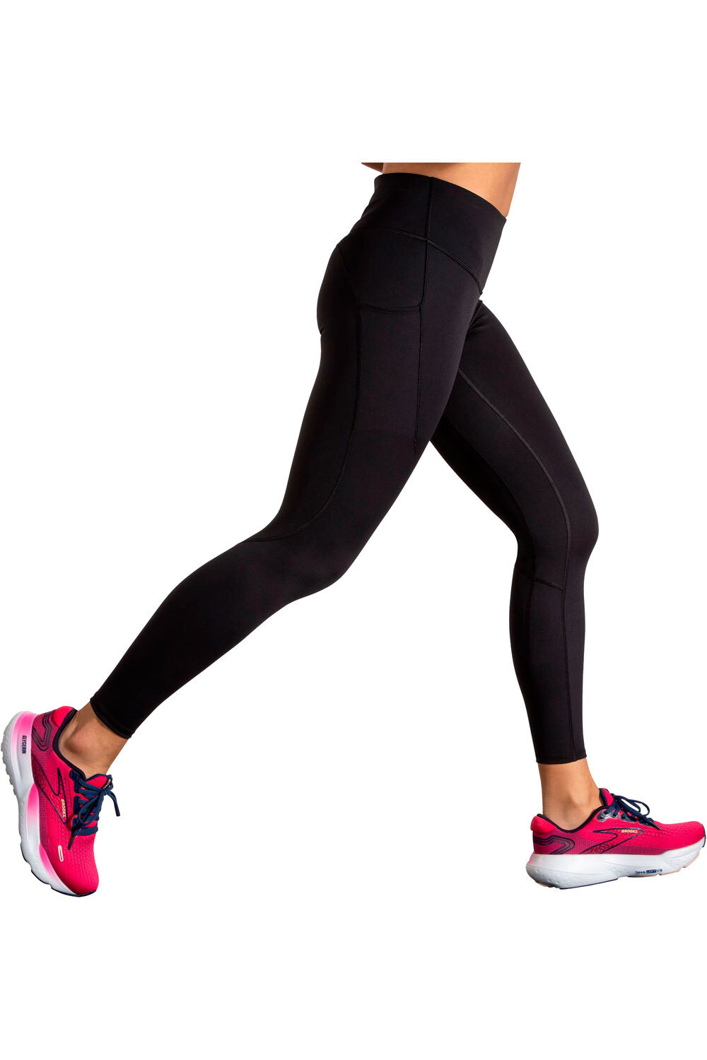 Brooks malla larga running mujer SPARK NEGRO vista detalle