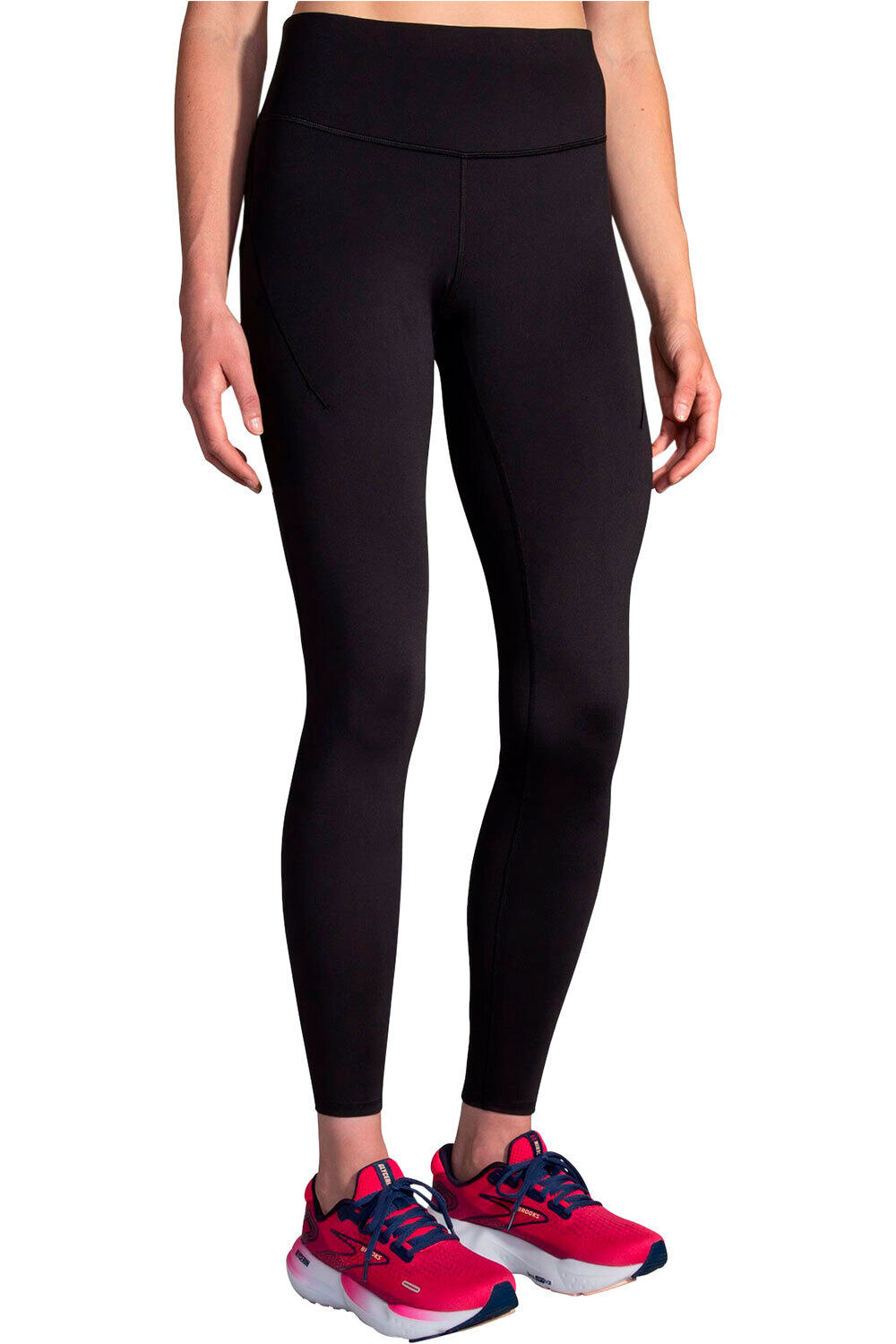 Brooks malla larga running mujer SPARK NEGRO vista frontal
