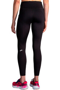 Brooks malla larga running mujer SPARK NEGRO vista trasera