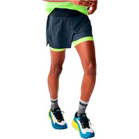 Brooks pantaloneta técnica hombre HIGH POINT 5 2-IN-1 2.0 AZUL vista frontal