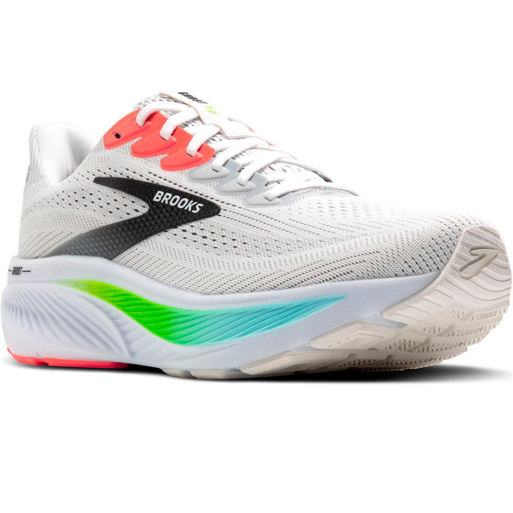 Brooks zapatilla running hombre GHOST 17 BLANCO lateral interior