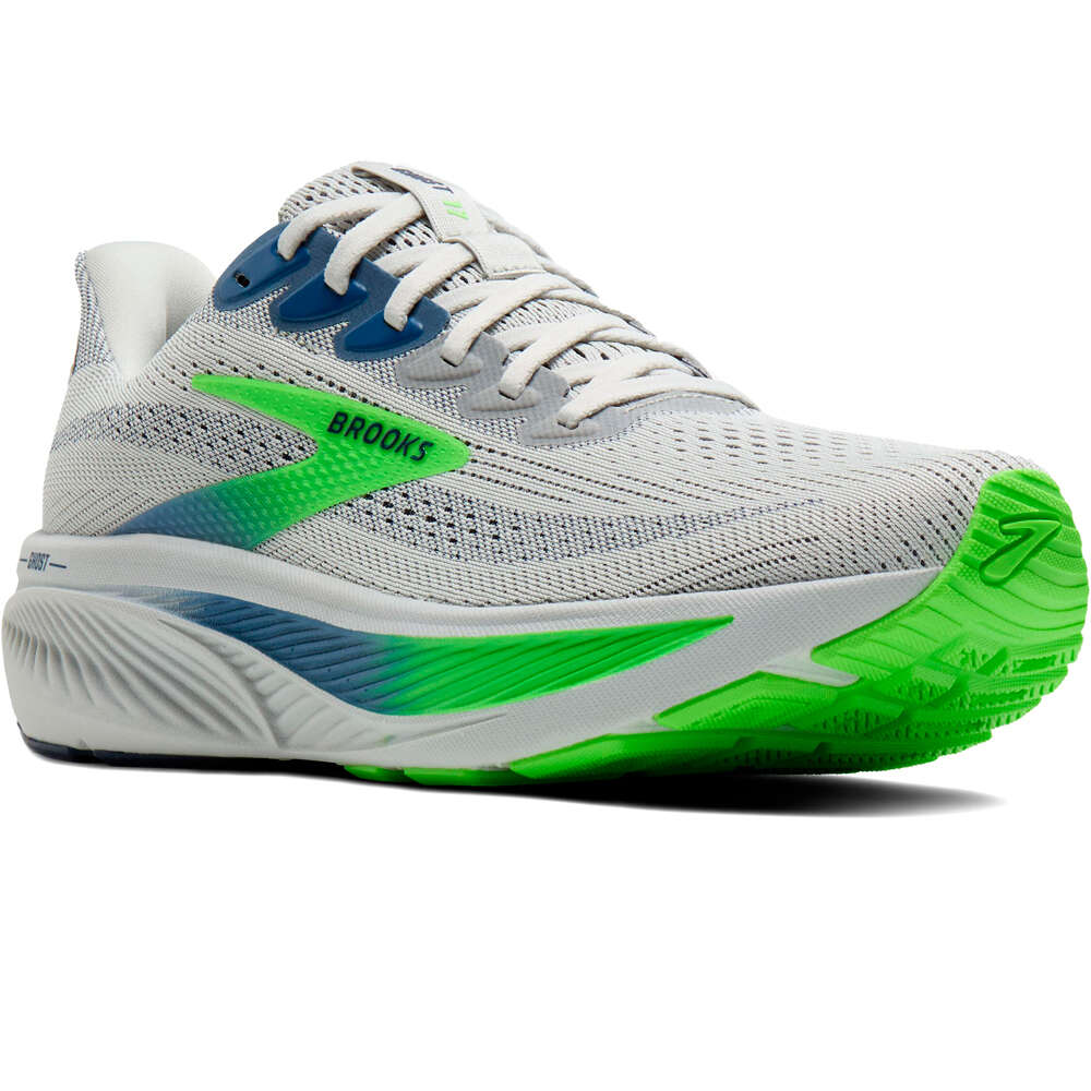 Brooks zapatilla running hombre GHOST 17 GRIS lateral interior