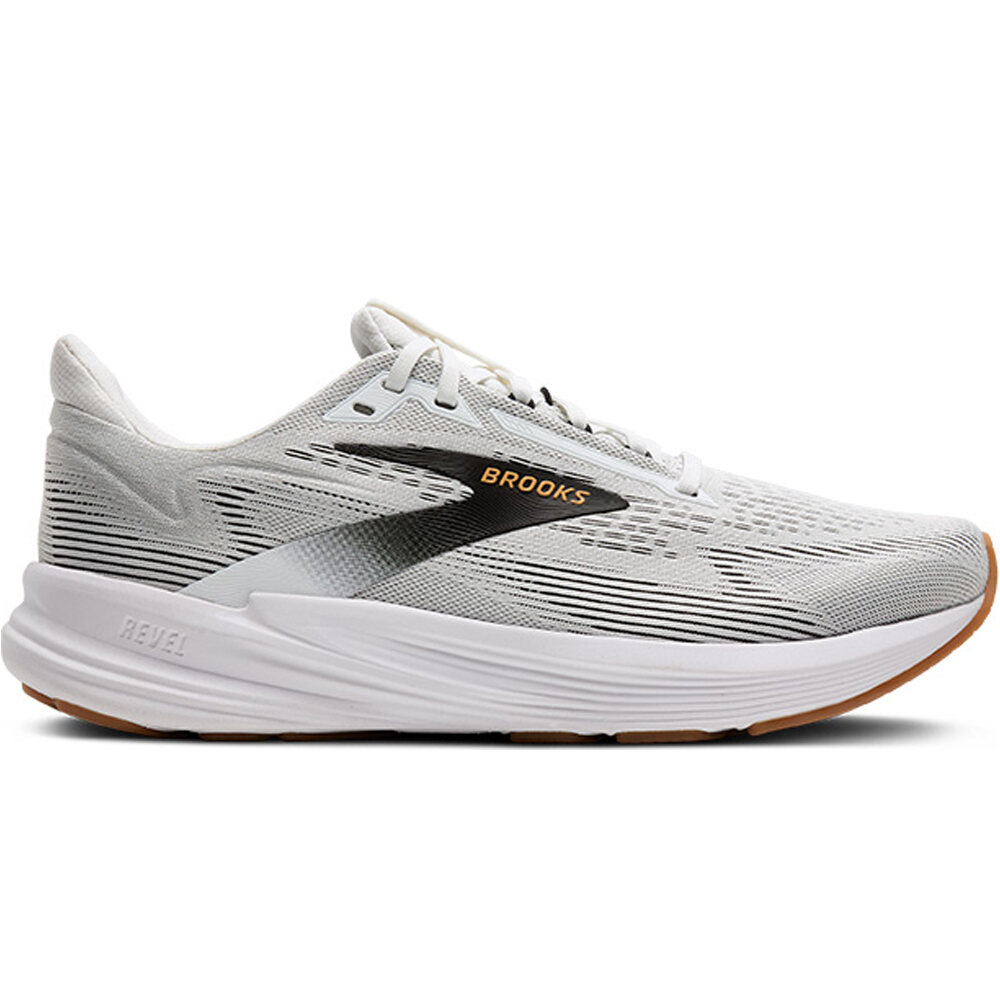 Brooks zapatilla running hombre REVEL 8 BLANCO lateral exterior