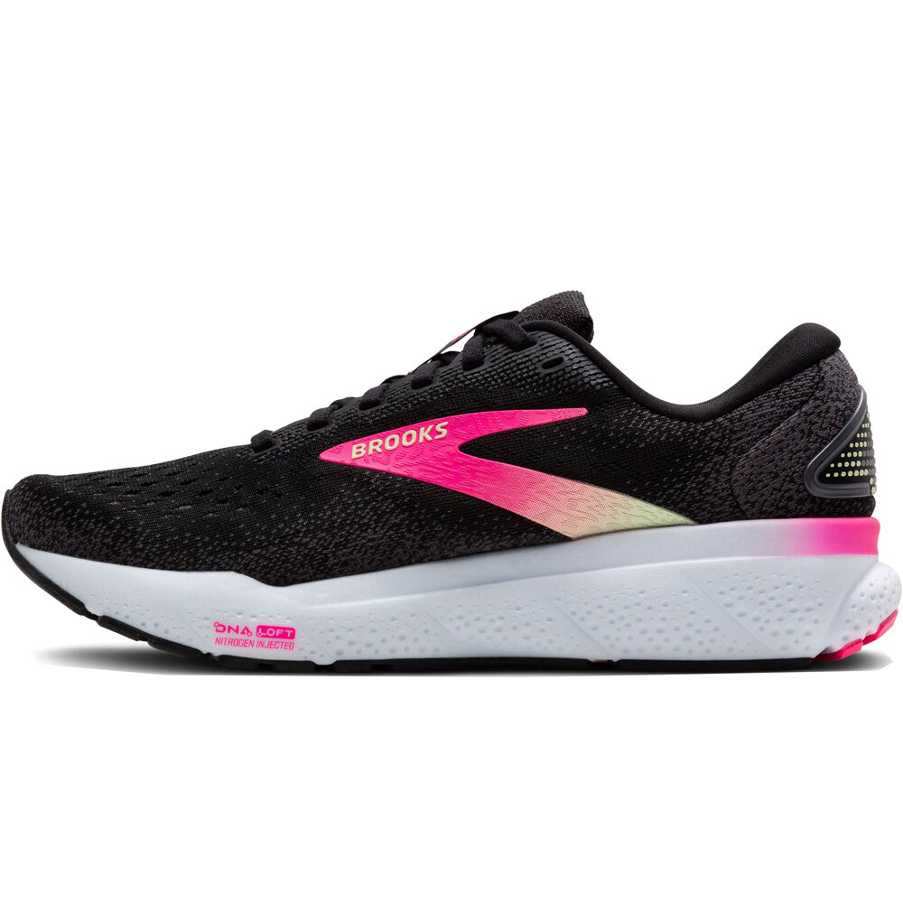 Brooks zapatilla running mujer GHOST 16 NEGRO puntera