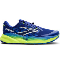 Brooks zapatillas trail hombre CASCADIA 19 AZUL lateral exterior