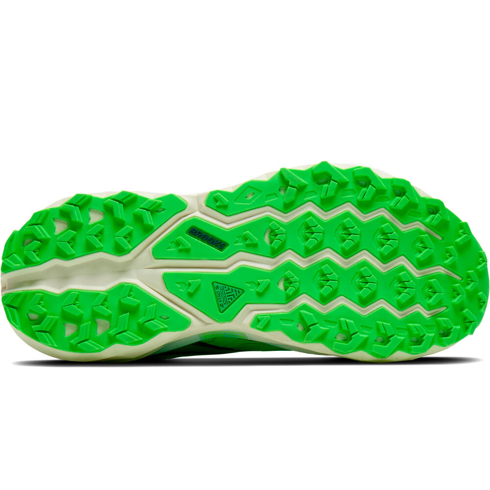 Brooks zapatillas trail hombre CASCADIA 19 VERDE vista superior