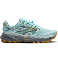 Brooks zapatillas trail mujer CASCADIA 19 AZUL lateral exterior