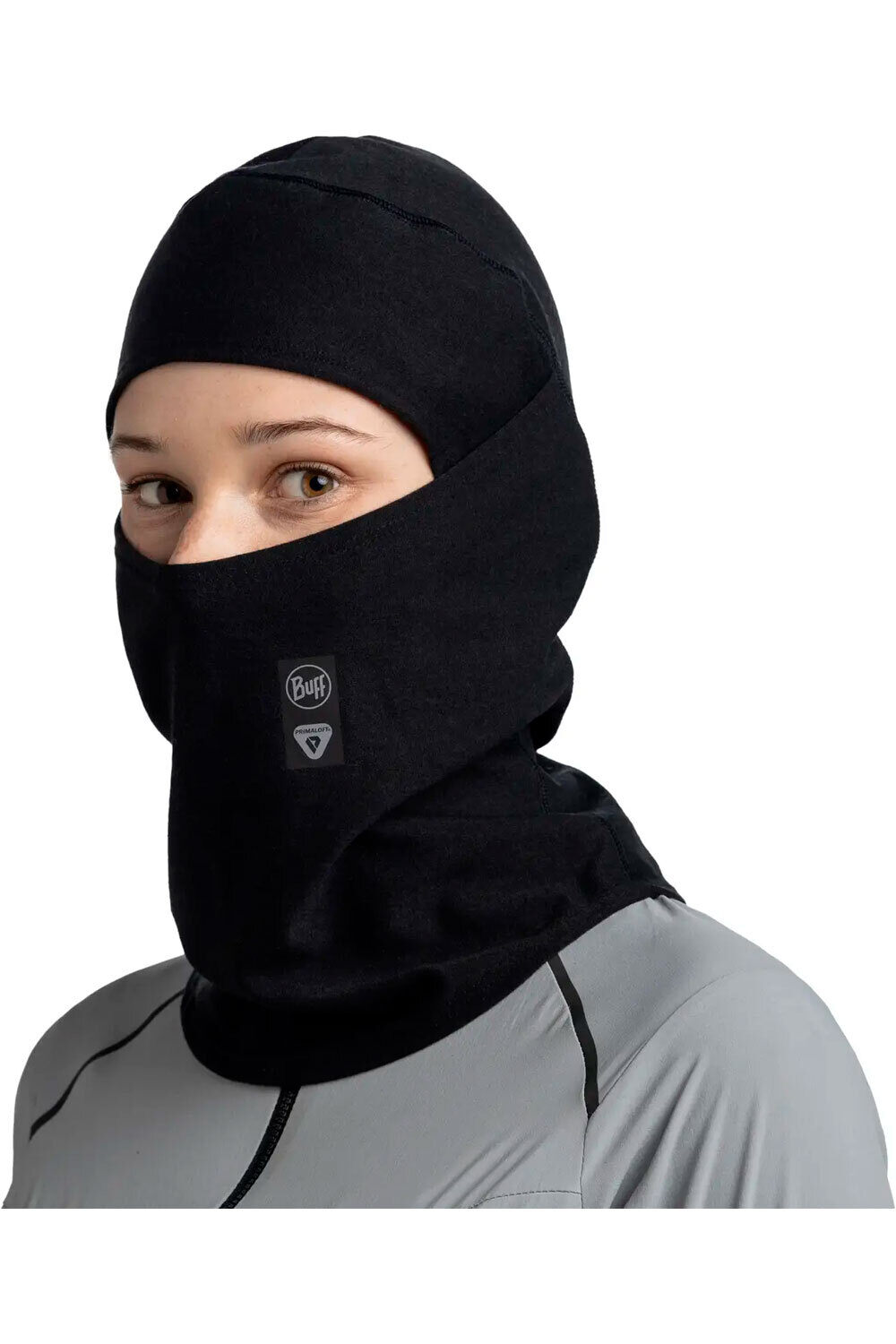 Buff mascara facial esquí ThermoNet Hinged Balaclava SOLID BLACK NEGRO vista trasera