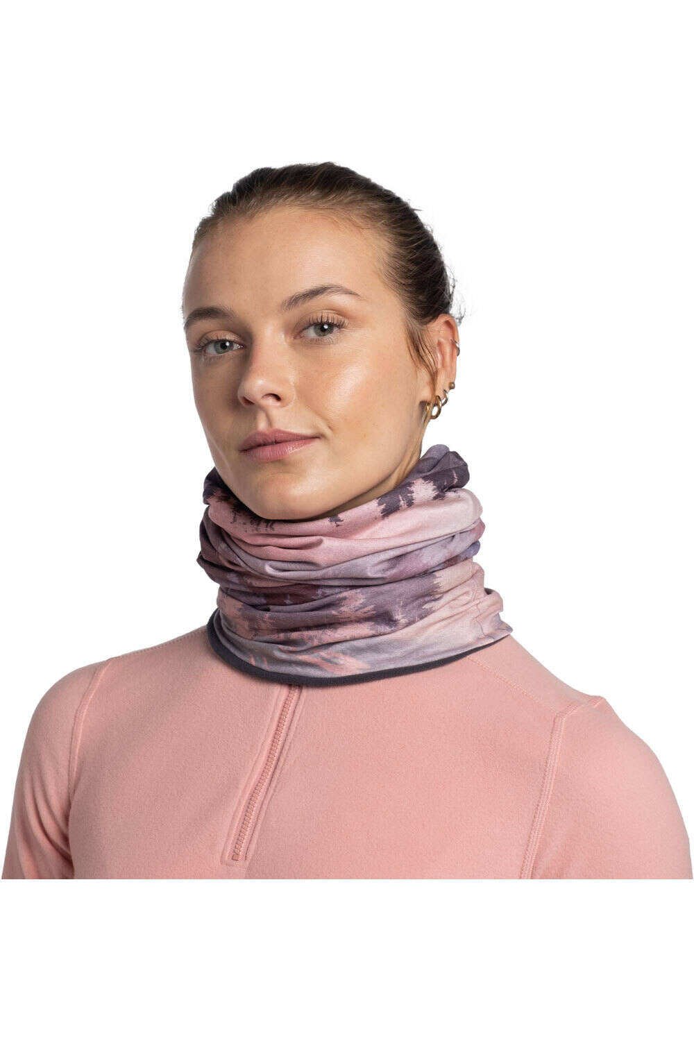 Buff tubular POLAR REVERSIBLE METLY ROSEWOOD  vista frontal