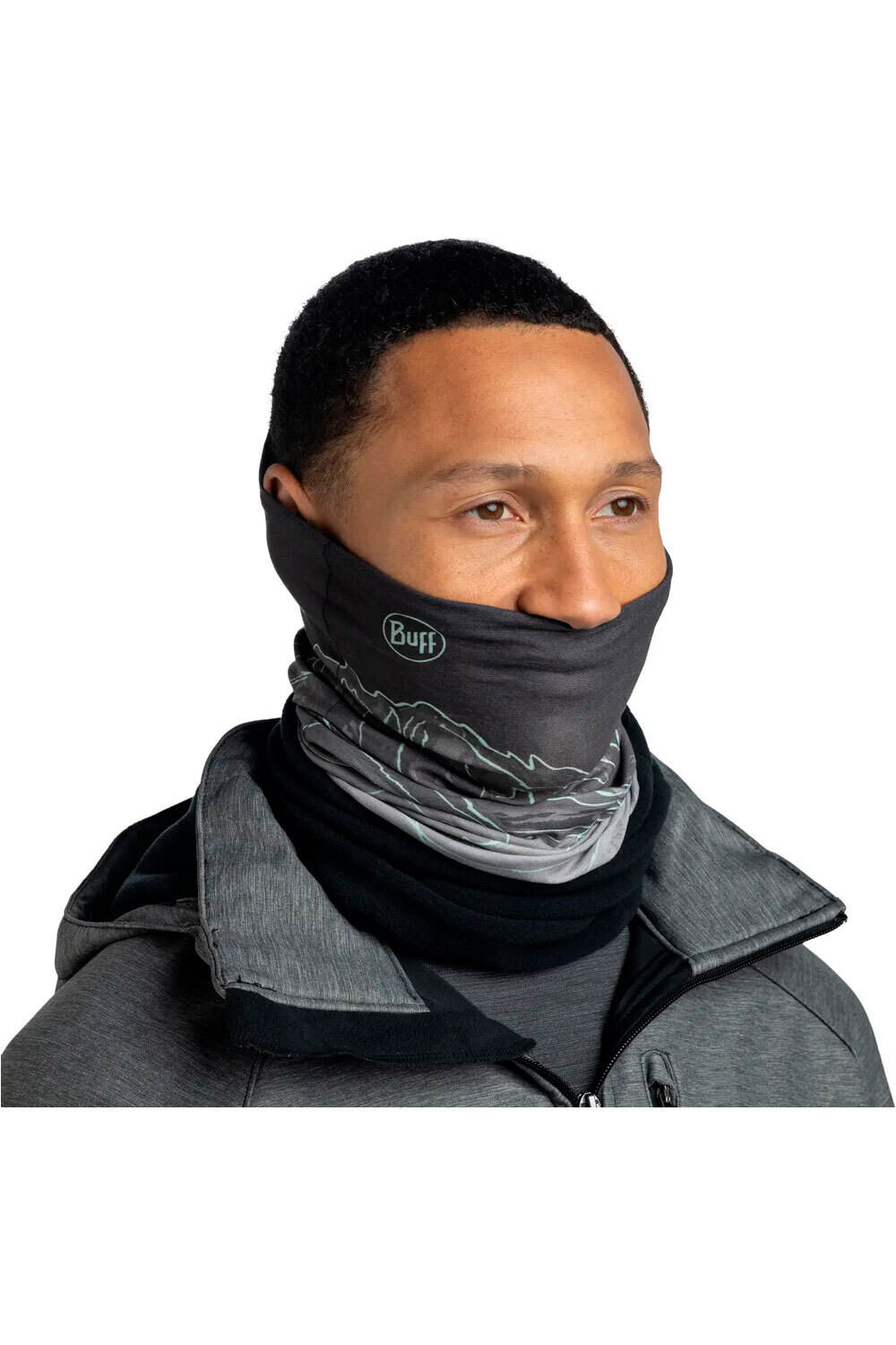Buff tubular UNAL GREY  vista trasera