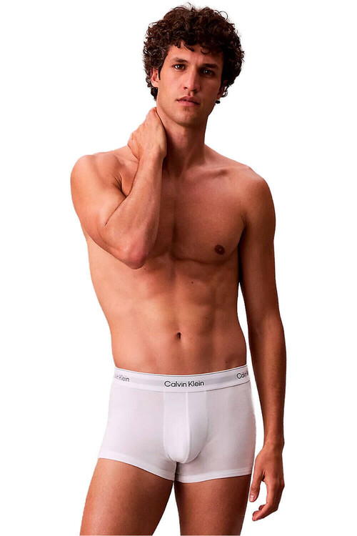 CALVIN KLEIN LOW RISE TRUNK 3PK blanco