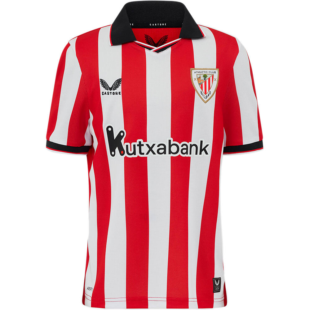 Castore camiseta de fútbol oficiales niño ATHLETIC CLUB DE BILBAO 25/26 PRIMERA EQUIPACION ROJO vista frontal