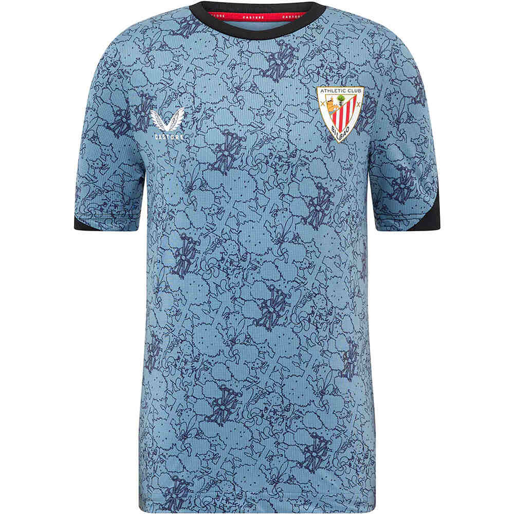 Castore camiseta entrenamiento niño ATHLETIC CLUB DE BILBAO 25/26 PREMATCH AZUL vista frontal