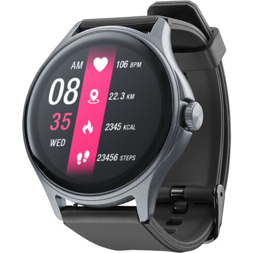 CELLULAR LINE RELOJ INTELIGENTE REDONDO BT negro
