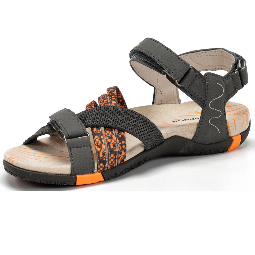 Chiruca sandalias trekking mujer SOLLER GRIS vista trasera